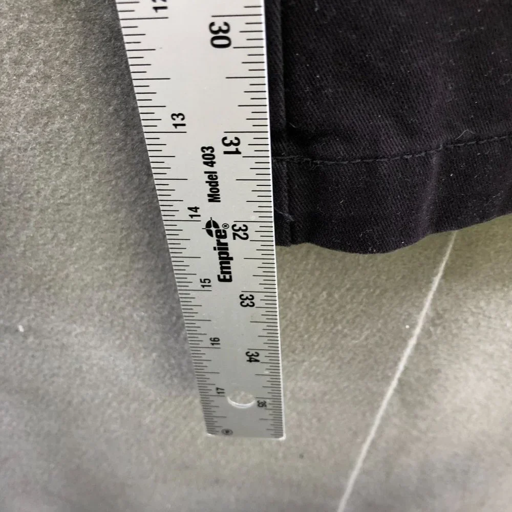 NWT Maine Bay Black Chino Pants Mens 38x32 Straight‎ Flat Front Workwear Cotton